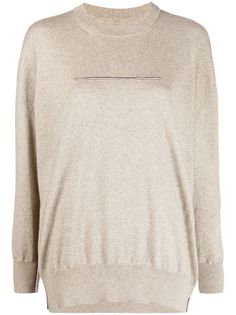 MM6 Maison Margiela джемпер оверсайз с вышивкой