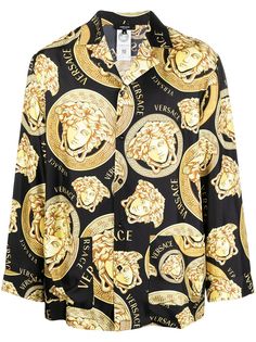 Versace пижамная рубашка с принтом Medusa