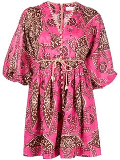 Zimmermann платье мини The Lulu
