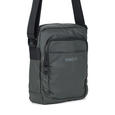 Серо-зеленая сумка на плечо Fabretti