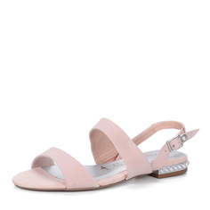 Розовые босоножки на низком каблуке Tamaris