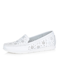 Белые мокасины с перфорированным узором Caprice