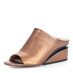 Бронзовые сабо из кожи Corso Como
