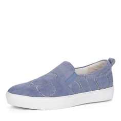Синие слипоны из велюра Corso Como