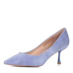 Голубые туфли-лодочки из велюра Corso Como