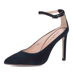 Синие открытые туфли из велюра Corso Como