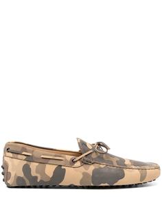 Tods мокасины Gommino с камуфляжным принтом Tod`S