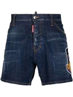 Dsquared2 джинсовые шорты с нашивкой-логотипом