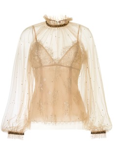 Marchesa многослойная блузка из тюля