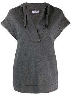 Brunello Cucinelli футболка с короткими рукавами и капюшоном