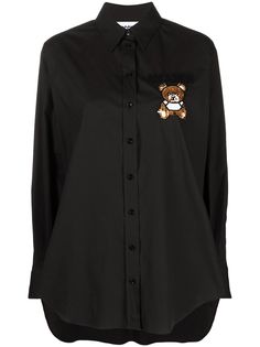 Moschino рубашка с вышивкой Teddy Bear