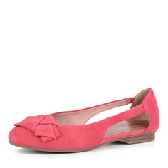 Балетки из кожи в цвете коралл Tamaris
