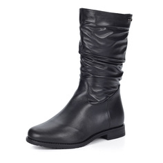 Черные полусапоги из кожи Francesco Donni