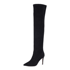 Черные ботфорты из велюра Corso Como