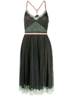 Pinko платье мини с кружевом
