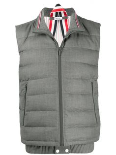 Thom Browne дутый жилет на молнии