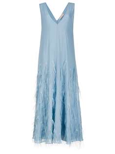 Emilio Pucci вечернее платье с перьями