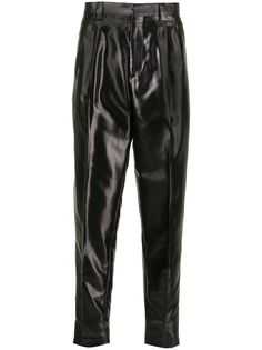 Emporio Armani лакированные брюки строгого кроя