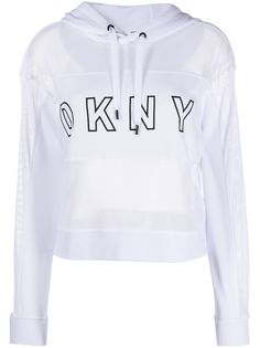 DKNY худи с прозрачной вставкой и логотипом