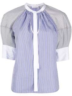 Chloé полосатая блузка с пышными рукавами