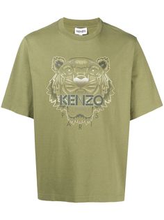 Kenzo футболка оверсайз с принтом Tiger