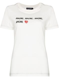 Dolce & Gabbana футболка с круглым вырезом и принтом Amore
