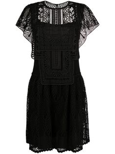 Alberta Ferretti кружевное платье с вышивкой