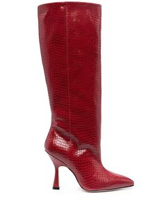Stuart Weitzman сапоги с тиснением под кожу змеи
