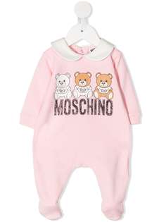 Moschino Kids комбинезон для новорожденного с принтом Toy Bear