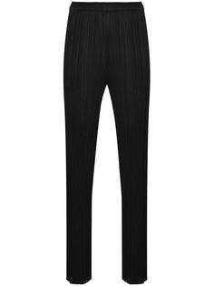 Pleats Please Issey Miyake брюки кроя слим с завышенной талией