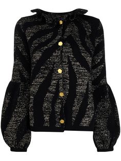 AMI AMALIA трикотажная куртка с зебровым узором