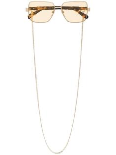 Marc Jacobs Eyewear солнцезащитные очки в массивной оправе с цепочкой