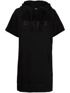 DKNY платье с капюшоном и вышитым логотипом