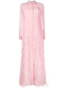 Emilio Pucci платье-рубашка с перьями
