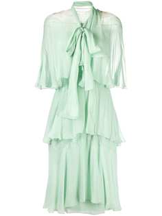 Alberta Ferretti ярусное платье