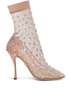 Dolce & Gabbana ботильоны-носки с кристаллами