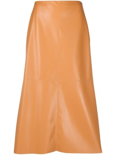 Nanushka юбка миди Zayra из искусственной кожи
