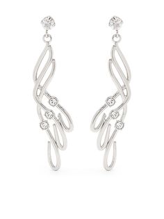 Alberta Ferretti серьги с кристаллами
