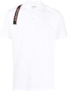 Alexander McQueen рубашка поло с пряжкой и логотипом