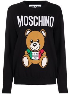 Moschino жаккардовый джемпер Teddy Bear