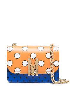 Moschino сумка на плечо в горох с логотипом M