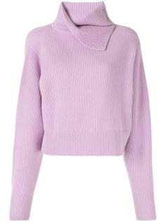 Brunello Cucinelli кашемировый джемпер с драпированным воротником
