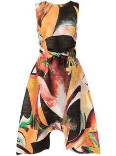 Pleats Please Issey Miyake комбинезон Musa с абстрактным принтом