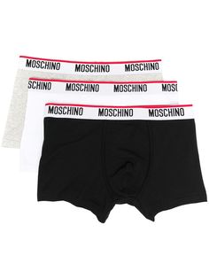 Moschino комплект из трех пар боксеров с логотипом