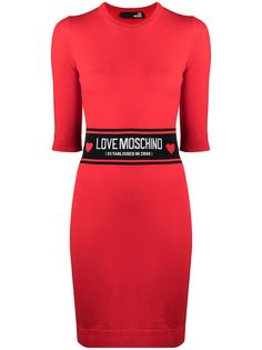 Love Moschino трикотажное платье с логотипом