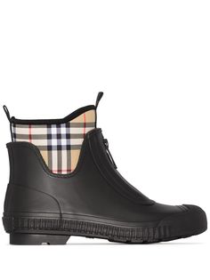 Burberry резиновые ботинки в клетку Vintage Check