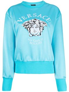 Versace толстовка с вышивкой Medusa и круглым вырезом
