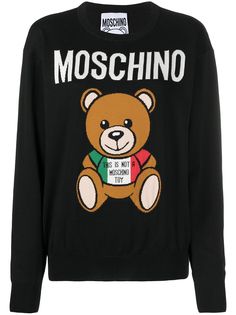 Moschino жаккардовый джемпер Teddy Bear