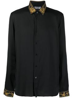 Versace Jeans Couture рубашка с принтом Baroque на воротнике