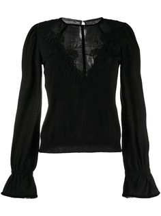Alberta Ferretti блузка со вставками